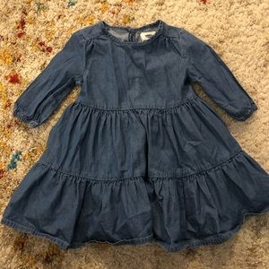Toddler girl babydoll blue dress.
